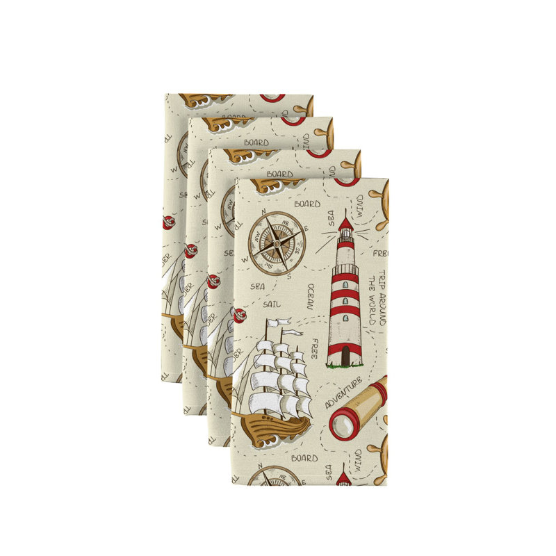 Milligan Polyester Nautical Square Napkin