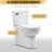 Slow Close Toilet Seat  White Elongated, Stain-Resistant And Easy To Keep Clean, Heavy Duty Fits All Toilet Brands