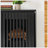 Mid Century Modern Black Fluted Hollow Sideboard with 2 Rear Outlet Holes & Ample Storage-1415354876