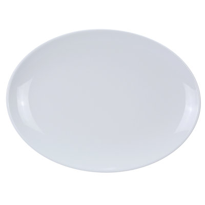  Assiette à hors-d'œuvre ovale en mélamine à motif coupé