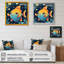 «Kamorah», dessin mignon de poisson en orange et bleu - reproduction sur toile-87341741-87341740