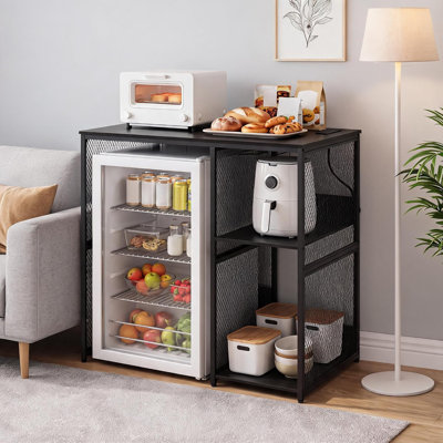 Coffee Bar Cabinet with Power Outlet,USB Ports, 35"