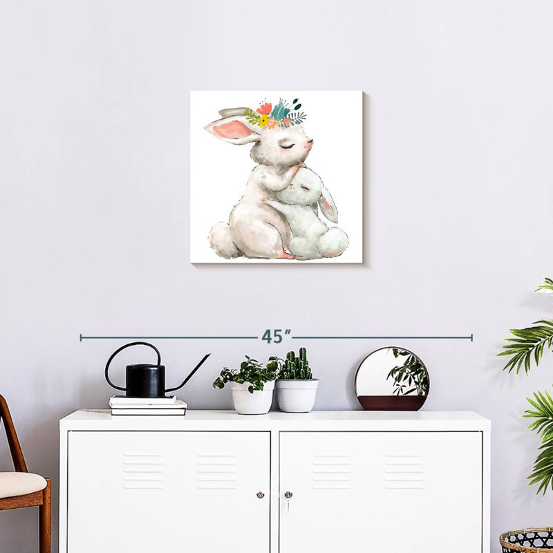 Ashelle mère lapin, H 20 po x l 20 po