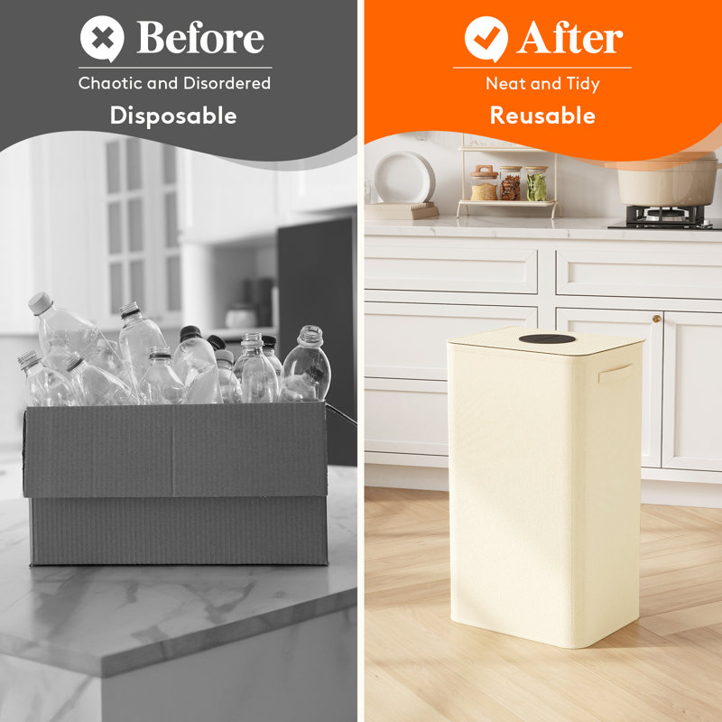 Grand panier à linge 100l avec couvercle, panier à linge pliable avec couvercle et sac intérieur réutilisable, grand panier à linge sale pour salle de lavage, salle de bain, dortoir, chambre à coucher, blanc