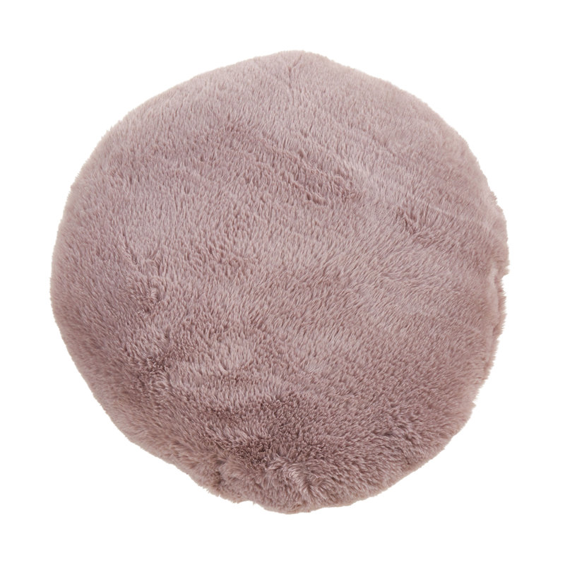 Round Throw Pillow, Brown