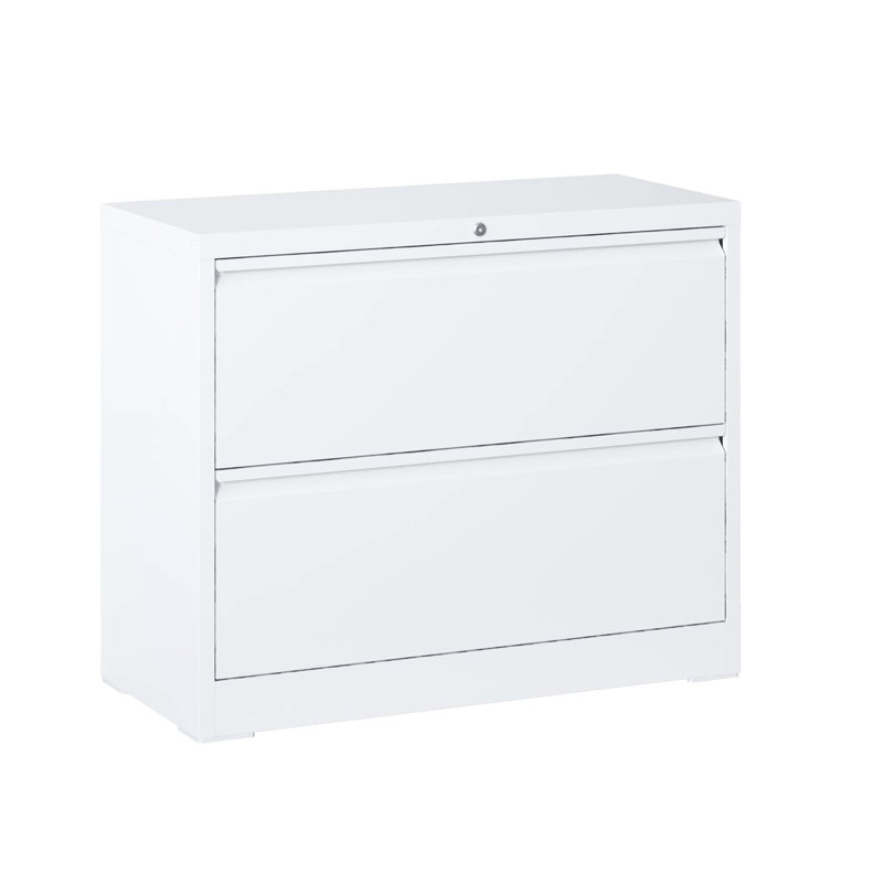 Classeur en métal 2 tiroirs Palvinder, Blanc