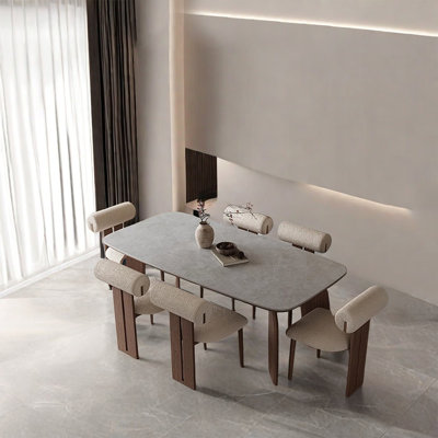 Simple retro solid wood dining table sets