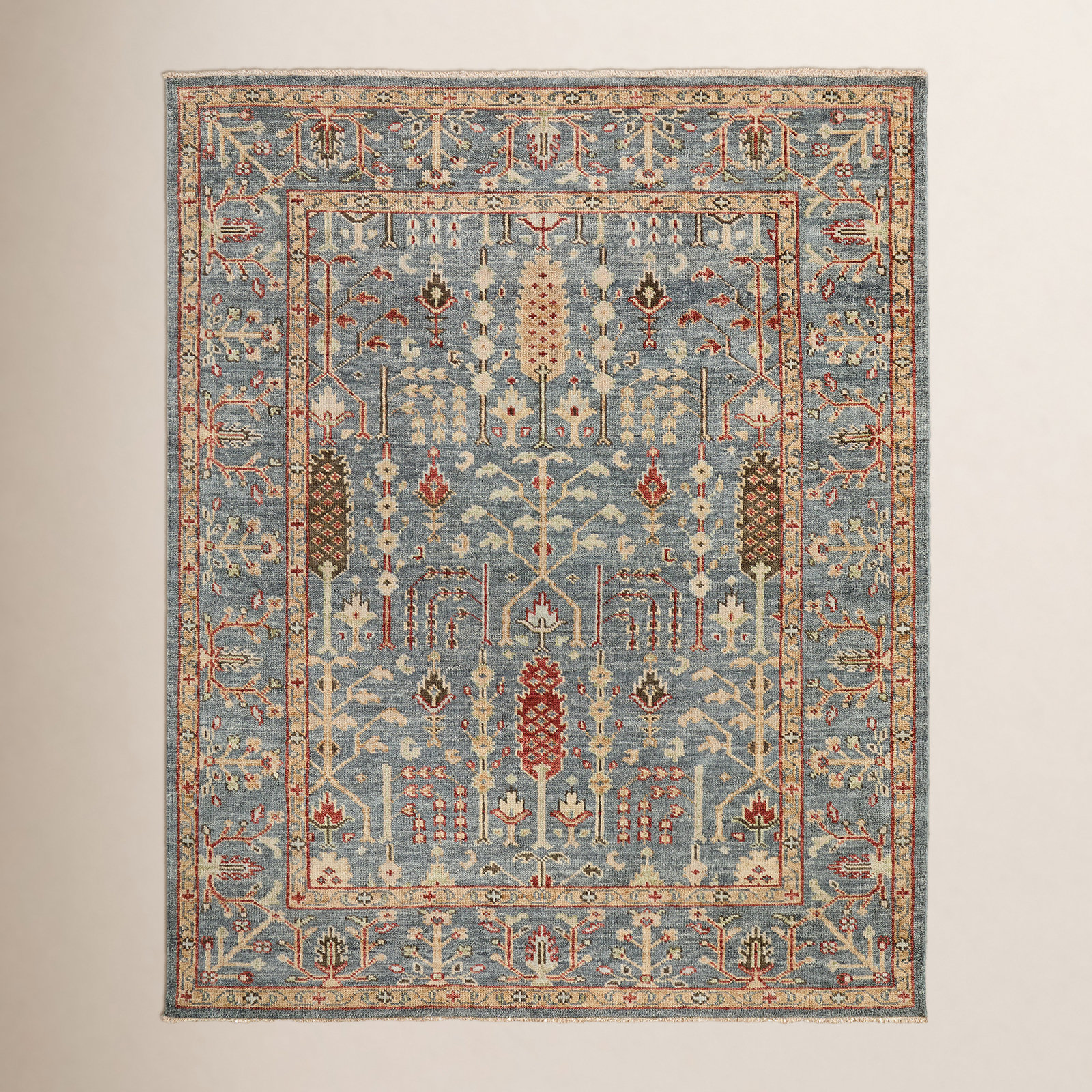 Brandonville Handmade Wool Rug, Rectangle 9'6" x 13'6"