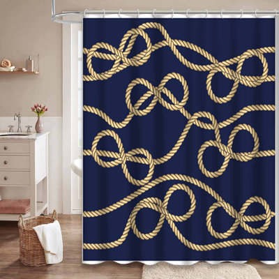 Rideau de douche imperméable à l'eau avec 12 crochets