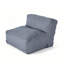 Pouf modulaire en forme de L, fauteuil de sol, housse amovible aspect lin pour salon et terrasse couverte