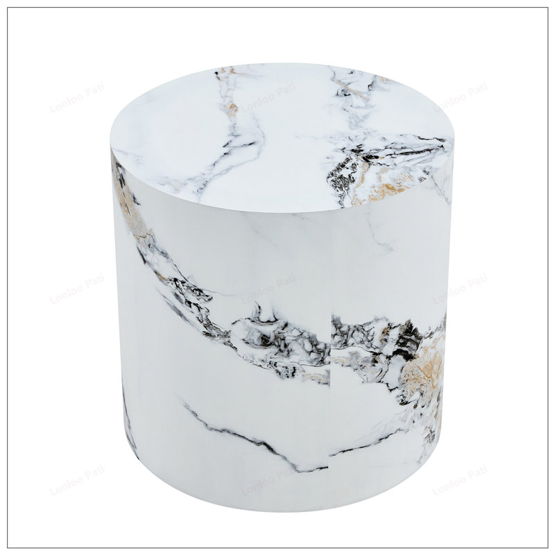 Versatile Cylindrical Table with Stylish Pattern for Multiple Interior Uses and Enhanced Durability