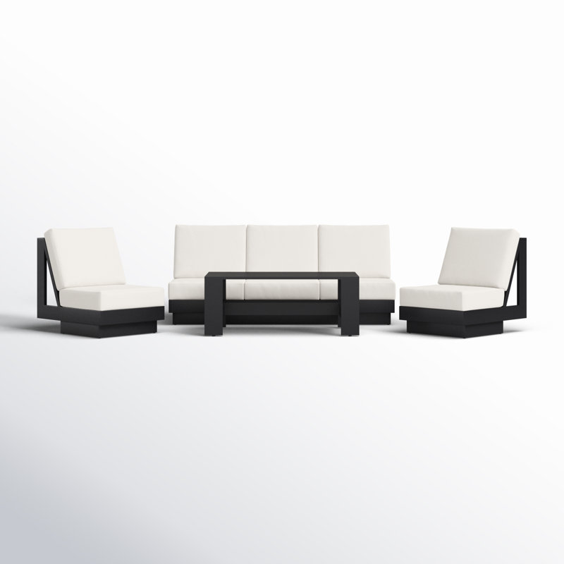 Lucca 4-Piece Patio Seating Group with Cushions