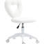 Chaise de bureau, chaise de bureau avec roues pivotantes, blanc