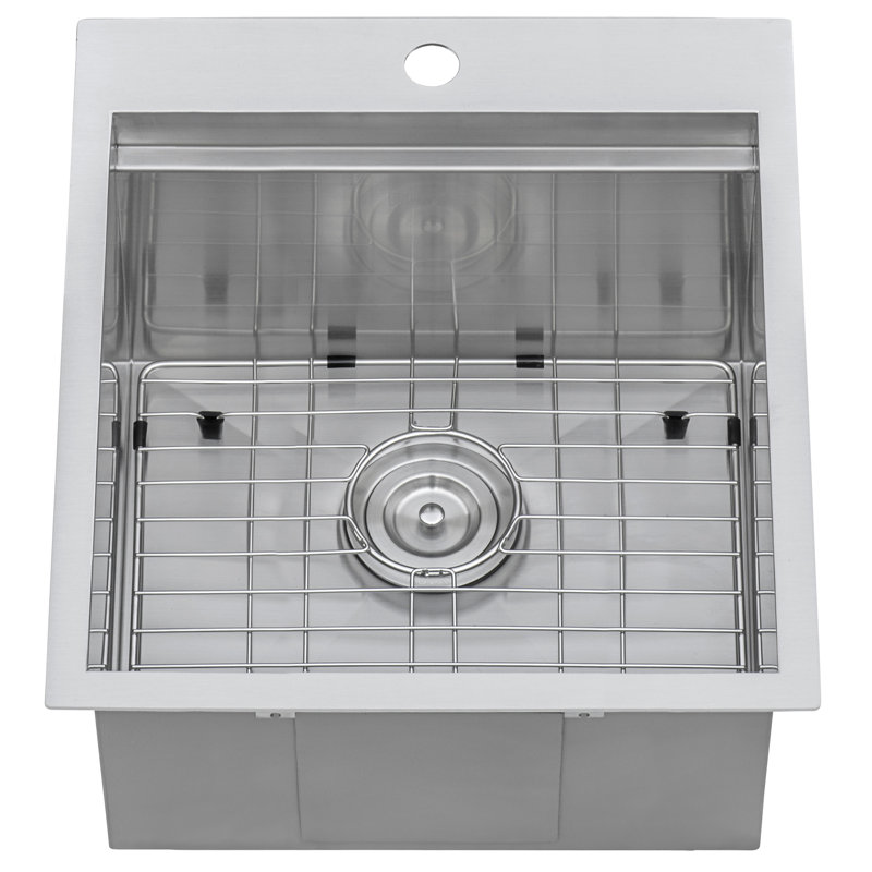 Ruvati 21 x 20 x 12 inch Drop-in Topmount Laundry Utility Workstation Sink 16 Gauge Stainless Steel