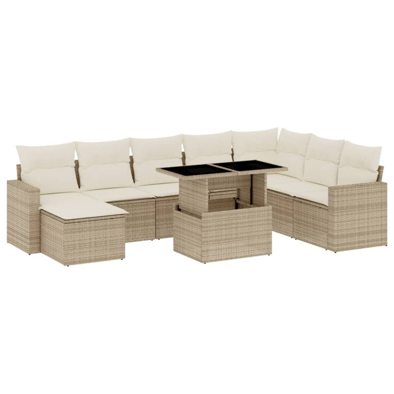 Ensemble de canapé de jardin Vidaxl beige
