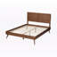 Lit plateforme grand Crone Dail, profil bas, brun noyer H 58,3 po x l 64 po x L 83 po-564216615