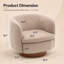 Fauteuil demi-tonneau pivotant de 35 po de largeur-1224292109