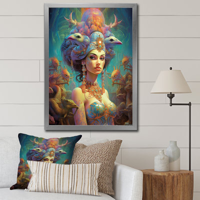 Déesse exquise dans des tons pastels psychédéliques - impression