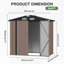 6.5 ft. W x 4 ft. D Steep Slope Metal Traditional Storage Shed 