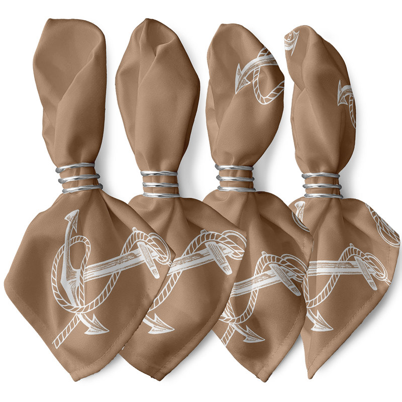Hardy Anchored Napkins, Brown