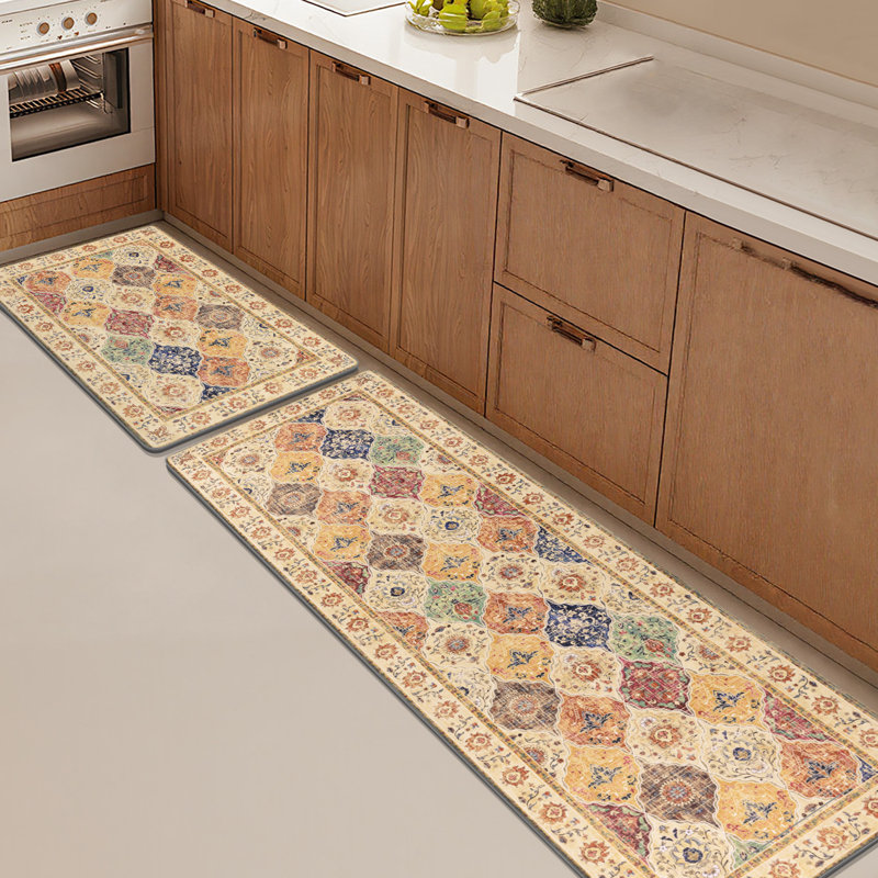  Tapis de cuisine anti-fatigue sur pied (ensemble de 2), Orange