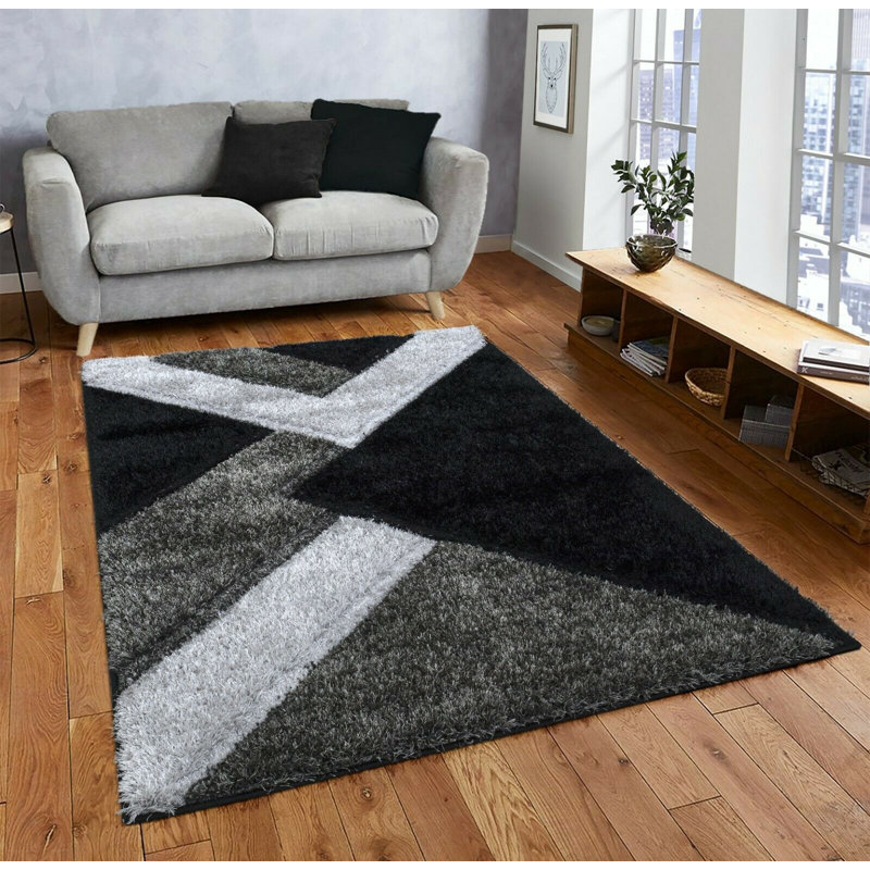 Huertas Geometric Shag Area Rug, Rectangle 160 x 230cm