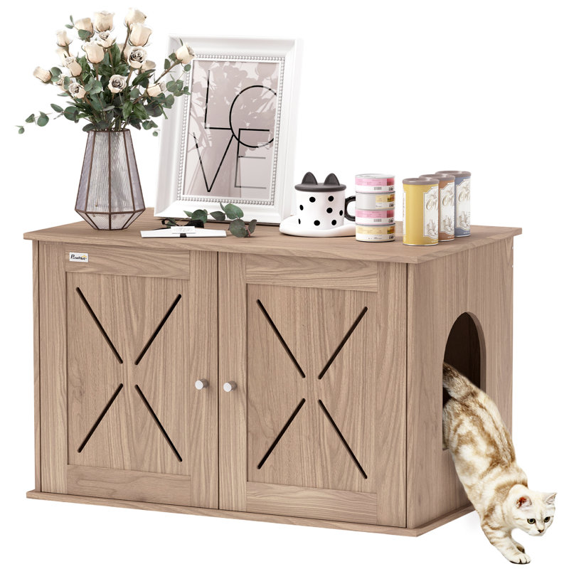 Medium Density Fiberboard (MDF) Litter Box Enclosure
