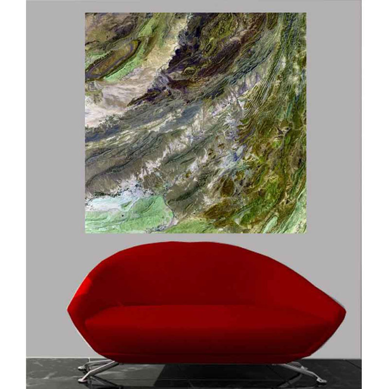 Adhésif décoratif montagnes de Souleiman, H 24 po x l 24 po