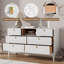 Ensemble de commode 2 pièces - Comprend une commode à 5 tiroirs et une commode à 7 tiroirs, blanc-130966570