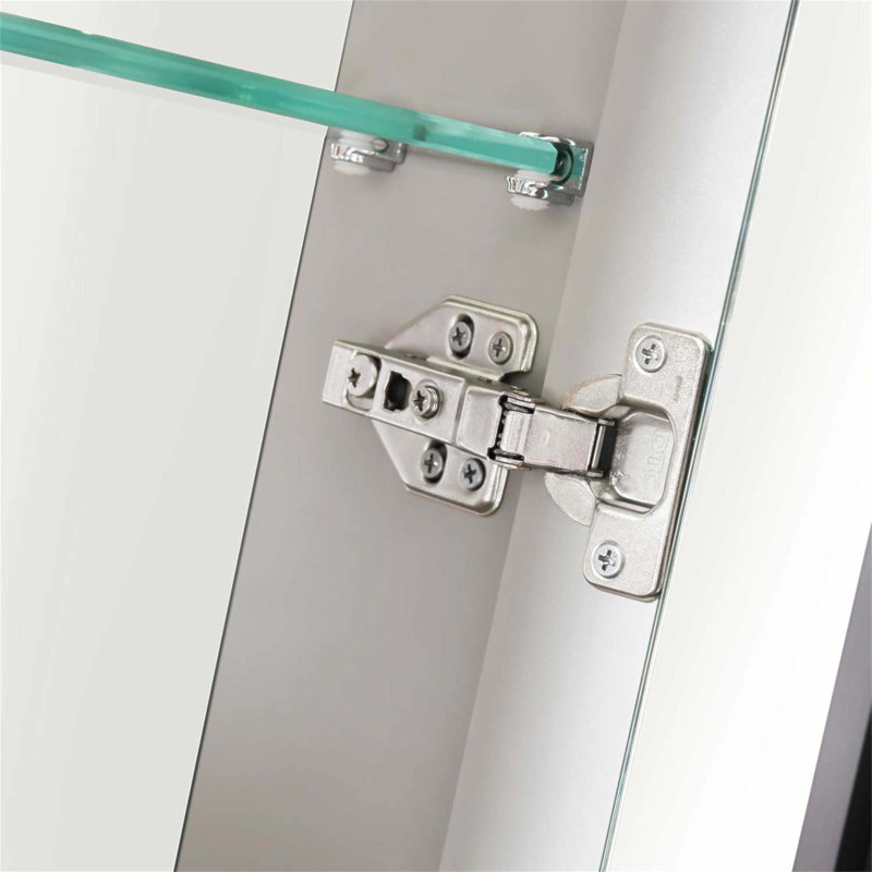 40 po L 30 po Armoire à pharmacie rectangulaire à DEL H avec miroir, alliage d'aluminium durable et éclairage lumineux pour les salles de bain modernes