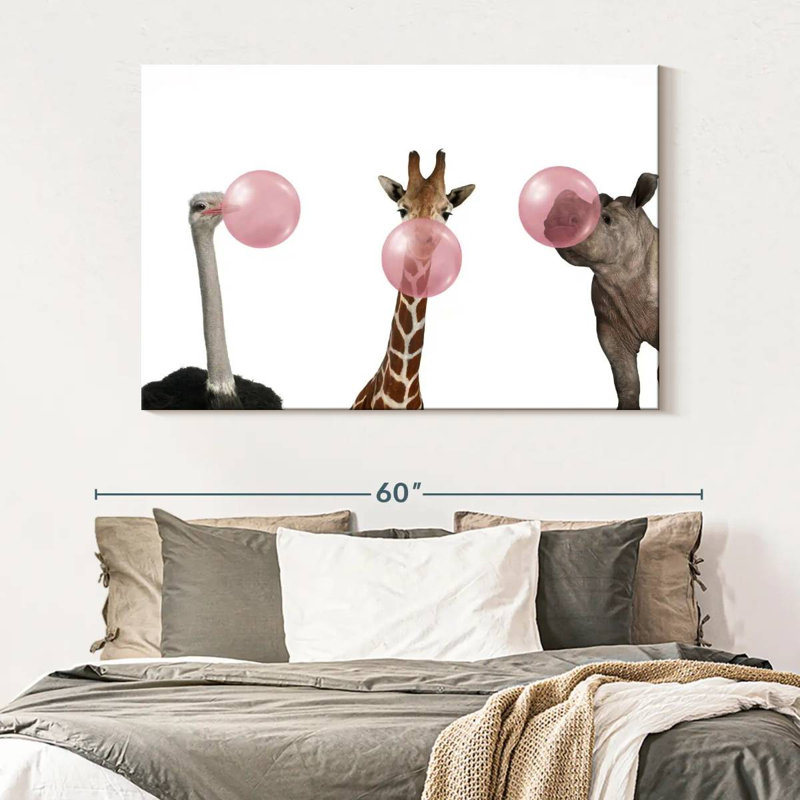 Drôles d'animaux, H 51 po x l 34 po x P 1,25 po