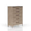 Ensemble de chambre à coucher avec lit à panneaux 5 pièces Dana Heights Lo-Post, commode, commode, table de chevet et miroir-126282635