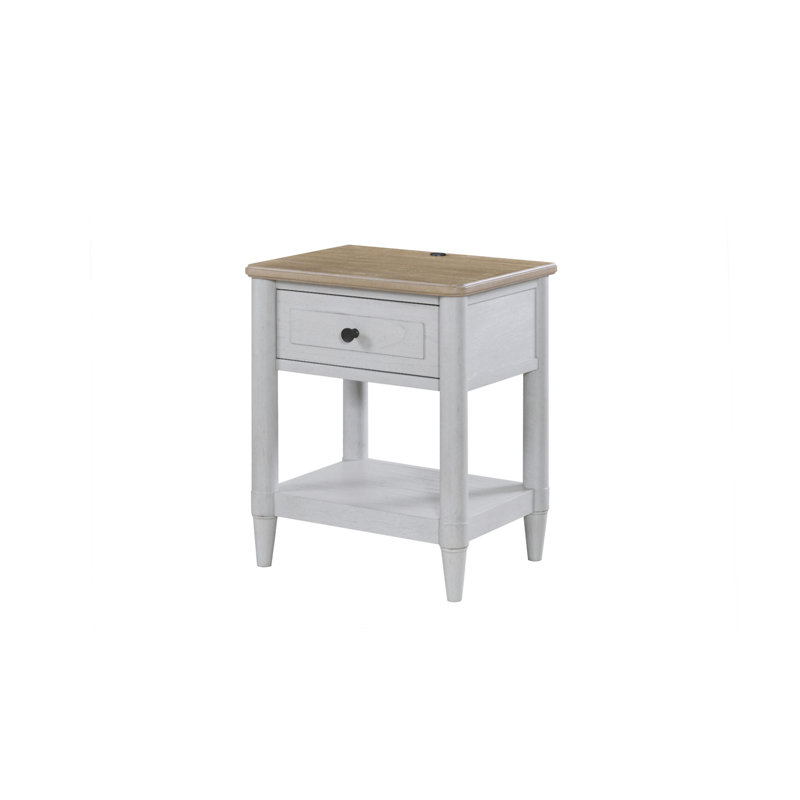 Petite table de chevet pour adolescent - ciment et sable (table de chevet seulement)