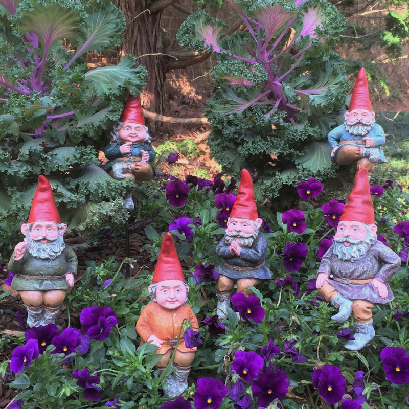 Ensemble de 6 statues de gnomes Old World