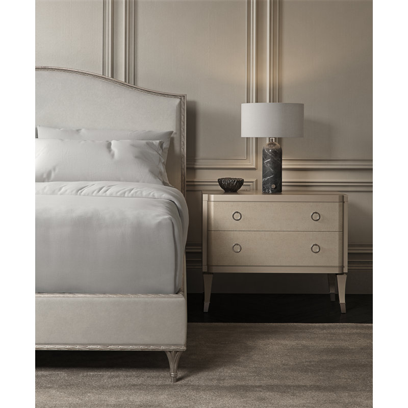 Fontainebleau Upholstered Bed, King, White