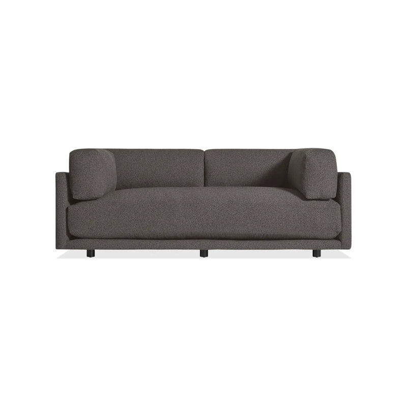 Sunday Upholstered 82'' Sofa, Kelso Charcoal 100% Polyester, 30" H x 82" W x 40" D