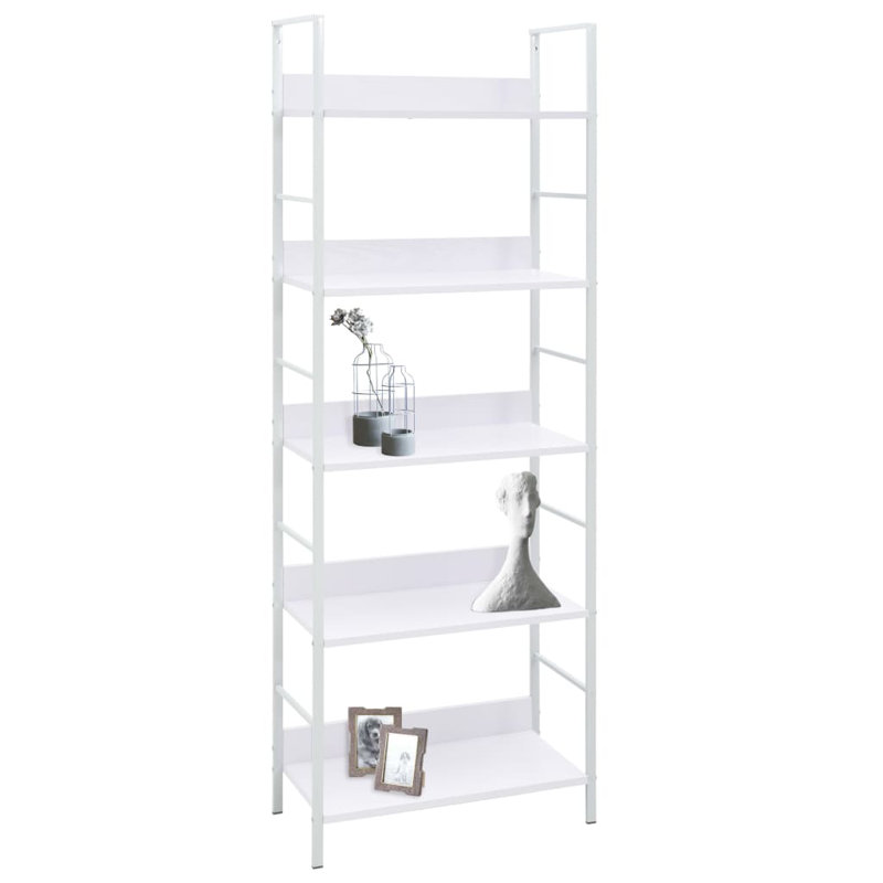Gregory 158.5cm H x 27.6cm W Standard Bookcase, White, White