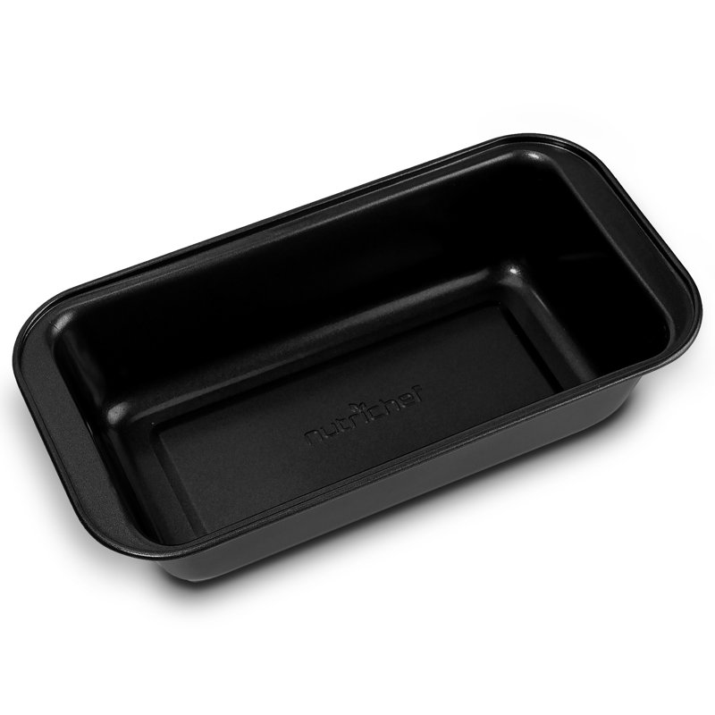 NutriChef Black Carbon Steel Non-Stick Loaf Pan