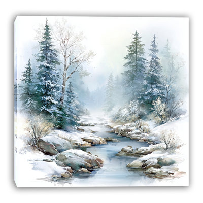 «Snowy Brook Passage», art mural sur toile tendue