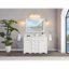 48" Cadet Finish Solid Wood Sink Vanity  With 1' Artificial Stone Top-381423861