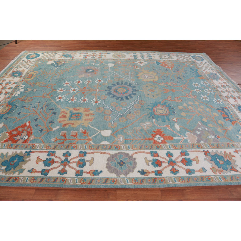 All-Over Floral Oushak Indian Area Rug