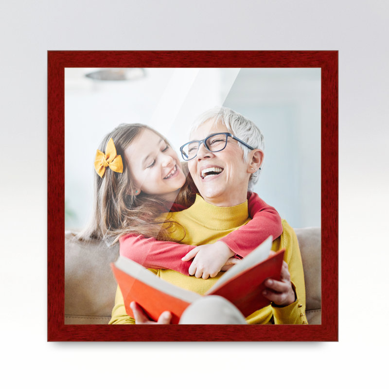 Cadre photo en bois brun, 10 po x 10 po