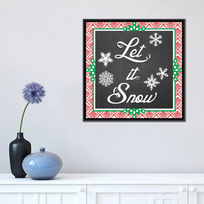 « let it snow ii », art textuel sur toile tendue
