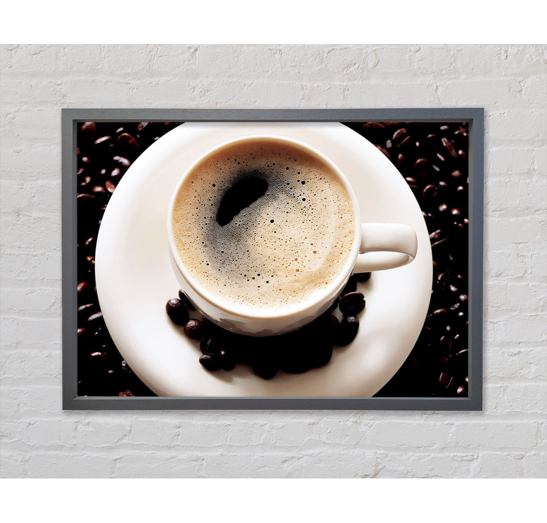 Gerahmtes Leinwandbild Black Coffee Froth