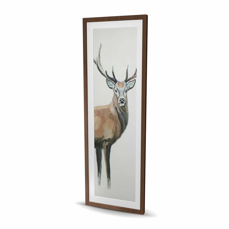 Cerf - reproduction encadrée mat pour décoration intérieure | Art animalier