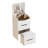 3 in 1 Vanity Desk with Plip Top Mirror,Small Make Up Vanity Set with Visible Glass Desktop-1306423251
