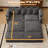 King Size Pull Out Sofa Bed With Storage, Convertible Sleeper Sofa Bed With USB Ports Cup Holders, Corduroy Upholstered Couch With Chaise Lounge For Living Room, Guest Room, Dark Gray-1119800145