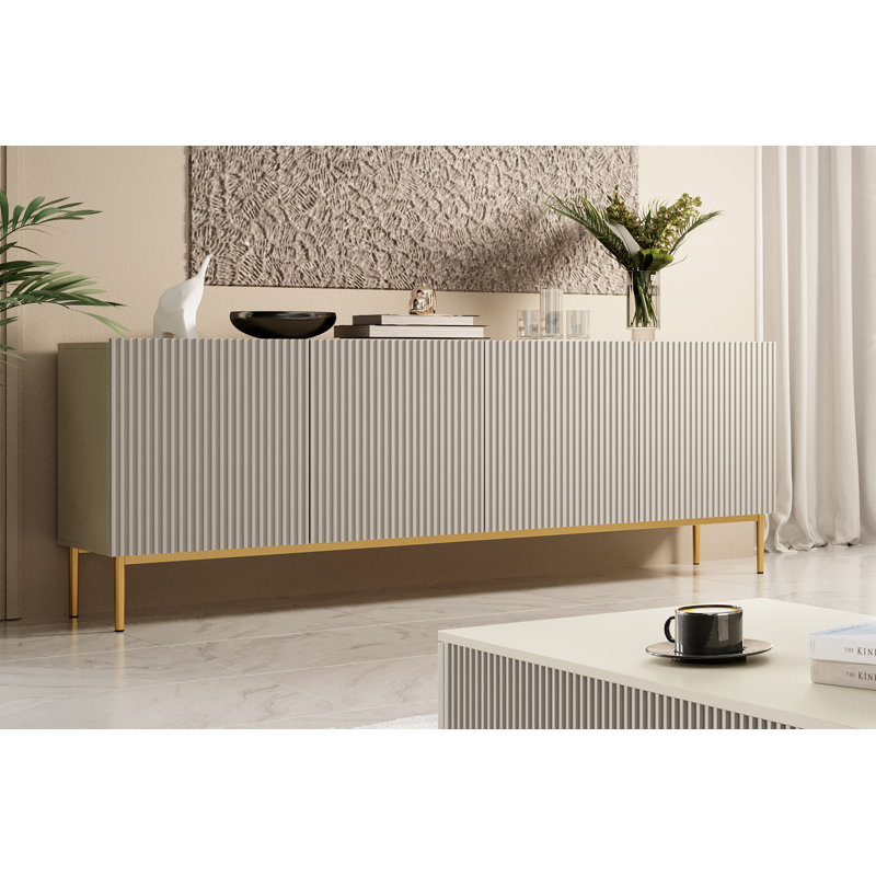 Sideboard 200 4D, Cream/Gold