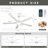 52'' Kadidiatou Modern Large Dimmable Ceiling Fan with LED Lights and Remote Control for Living Room-1398028643