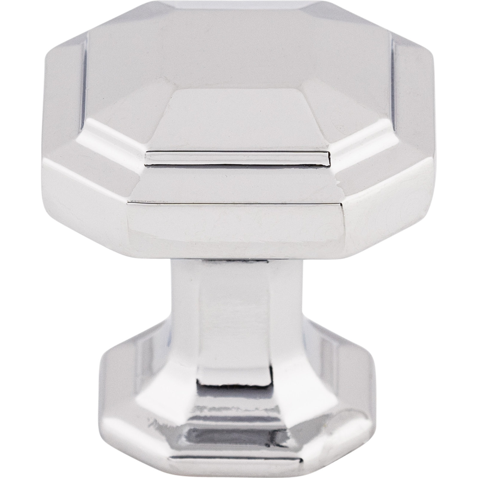 Emerald Round Cabinet Knob, Polished Chrome